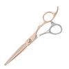 A Japanese Scissors Manufacturer Specializing In GTZ Pink Gold Titanium X Silver Sword Blade Scissors with Case DEEDS, Sword, Scissors, (6.0 Inches),
