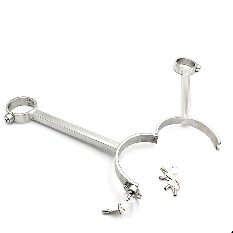 Sexy Metal Handcuffs Neck Collar Role Playing Props BDSM Equipment Bondage Gear Sex Toys for Couple Women Men Exotic Accessories