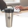 With Lid Insulated Coffee Mug Leakproof Stainless Steel Stainless Steel Coffee Cup Gold 500ml Capacity Portable Coffee Cup