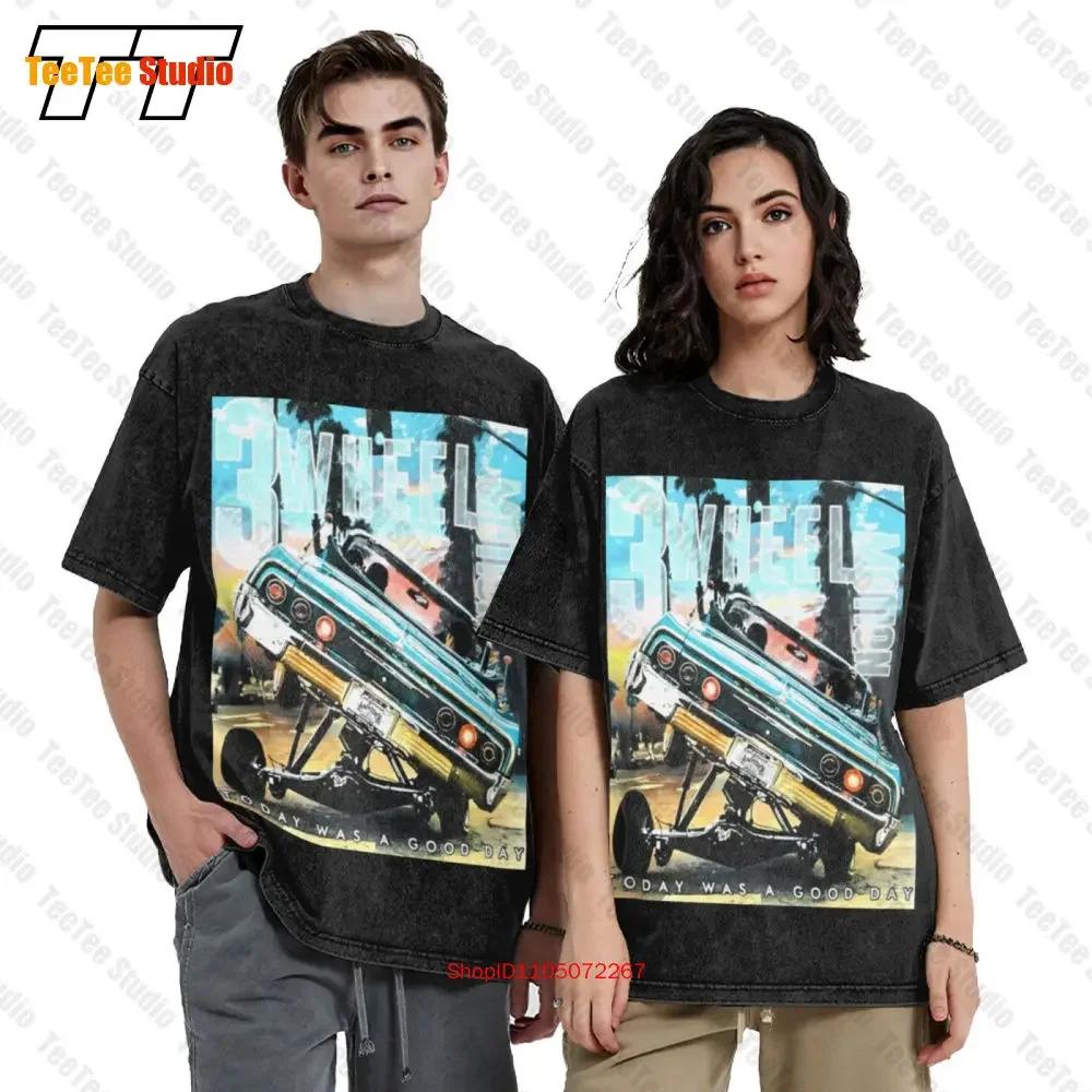 Lowrider Oversized TShirt Wheel Motion Urban Streetwear Mens Cotton Black New NQB S