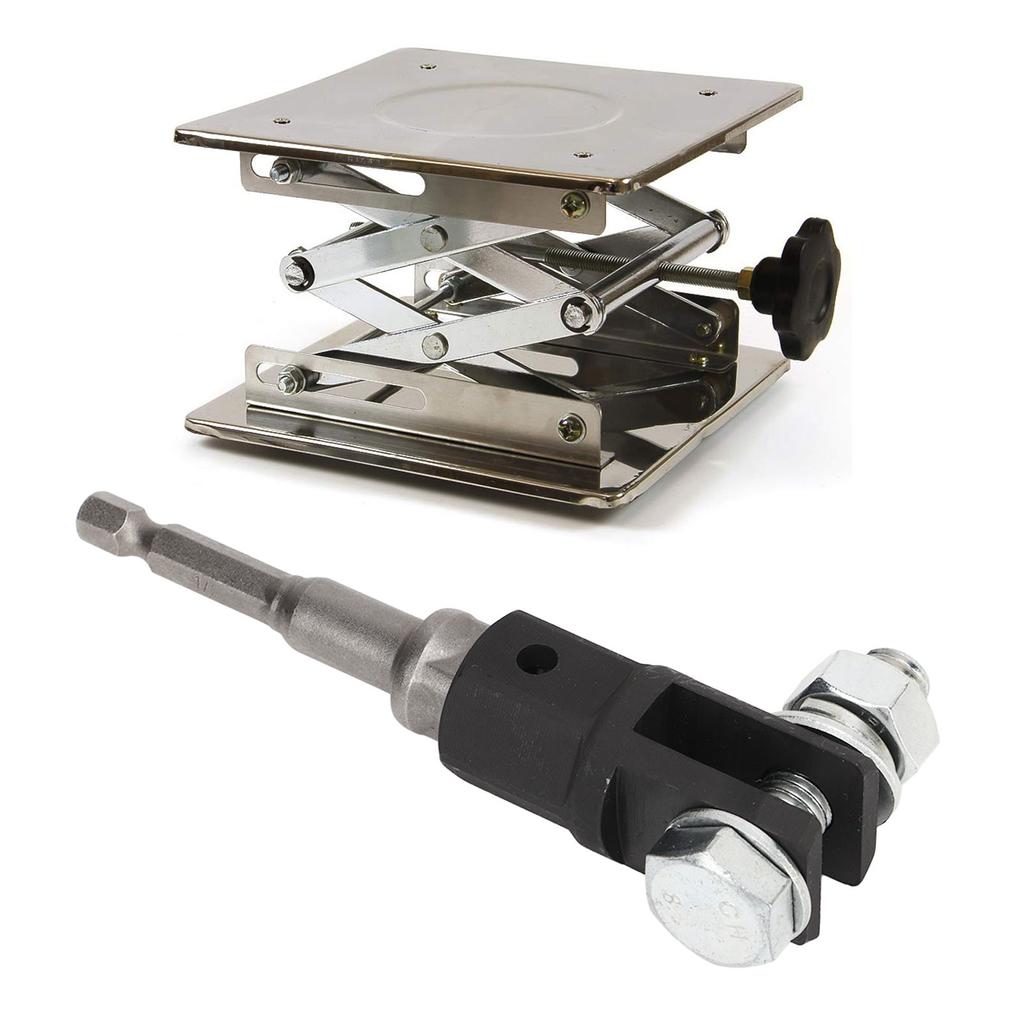 Scissor Jack Adapter Scissor Jack Socket Adapter Heavy Duty Chrome Vanadium Steel 1/2inch for Double Hole Scissor Jacks