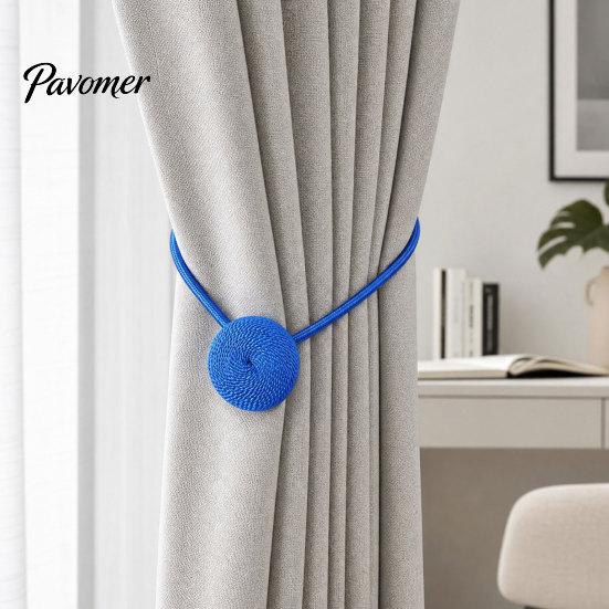 Magnetic Curtain Tiebacks Tiebacks, Modern Rope Tie Backs, Easy To Use Clips Decorative Drapes Holdbacks for Home Indoor Bedroom Office Strong Magnet