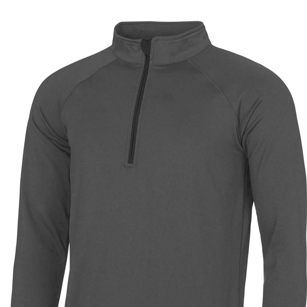 Just Cool Mens Plain Quarter Zip Sweatshirt