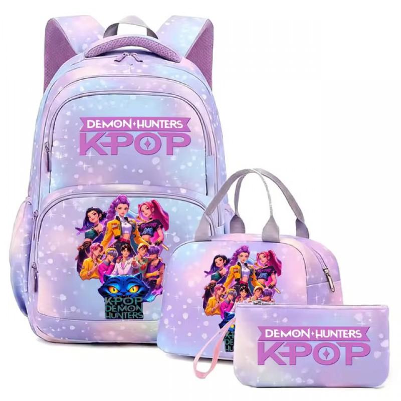 K-Pop Inspired Dual Compartment Backpack Teen Girls - Large Capacity 75L School Bag With Lunch Pouch Laptop Sleeve