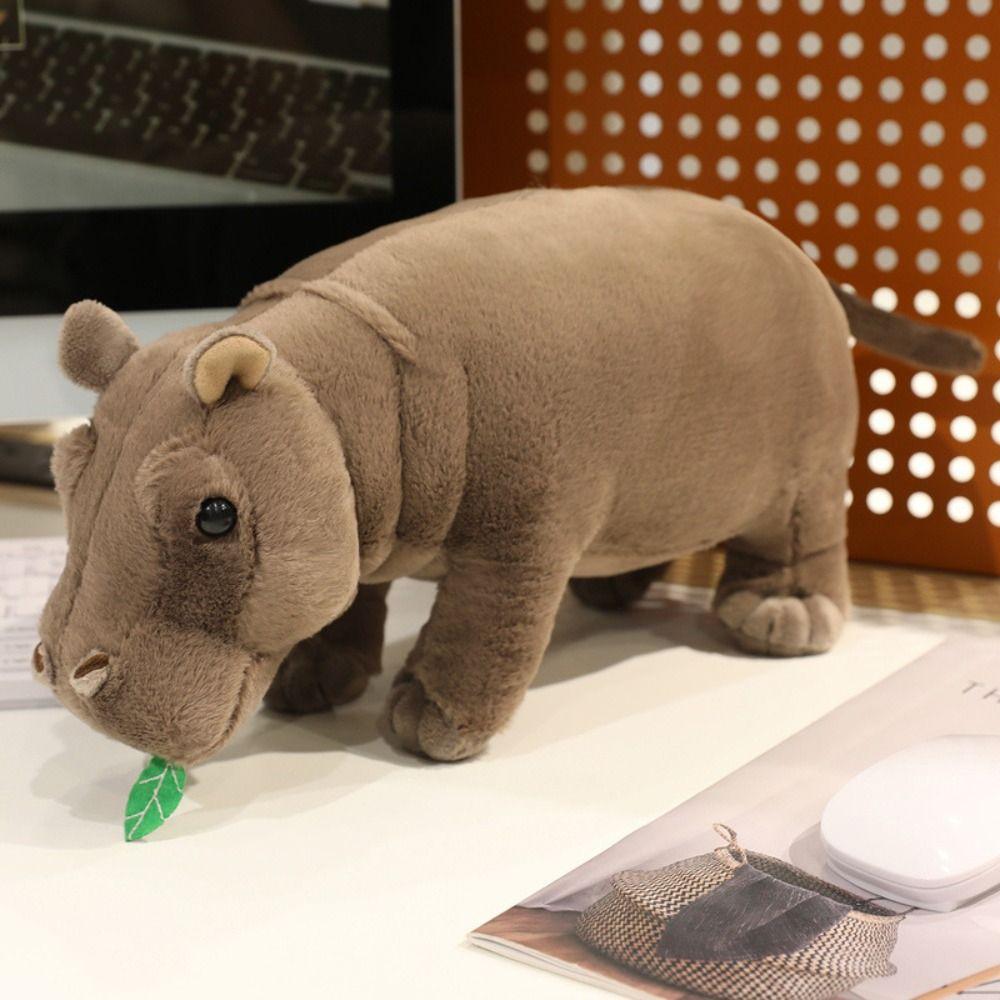 Stuffed Doll Hippo Plush Toy Realistice Hippopotamus Stuffed Toy  Birthday Christmas
