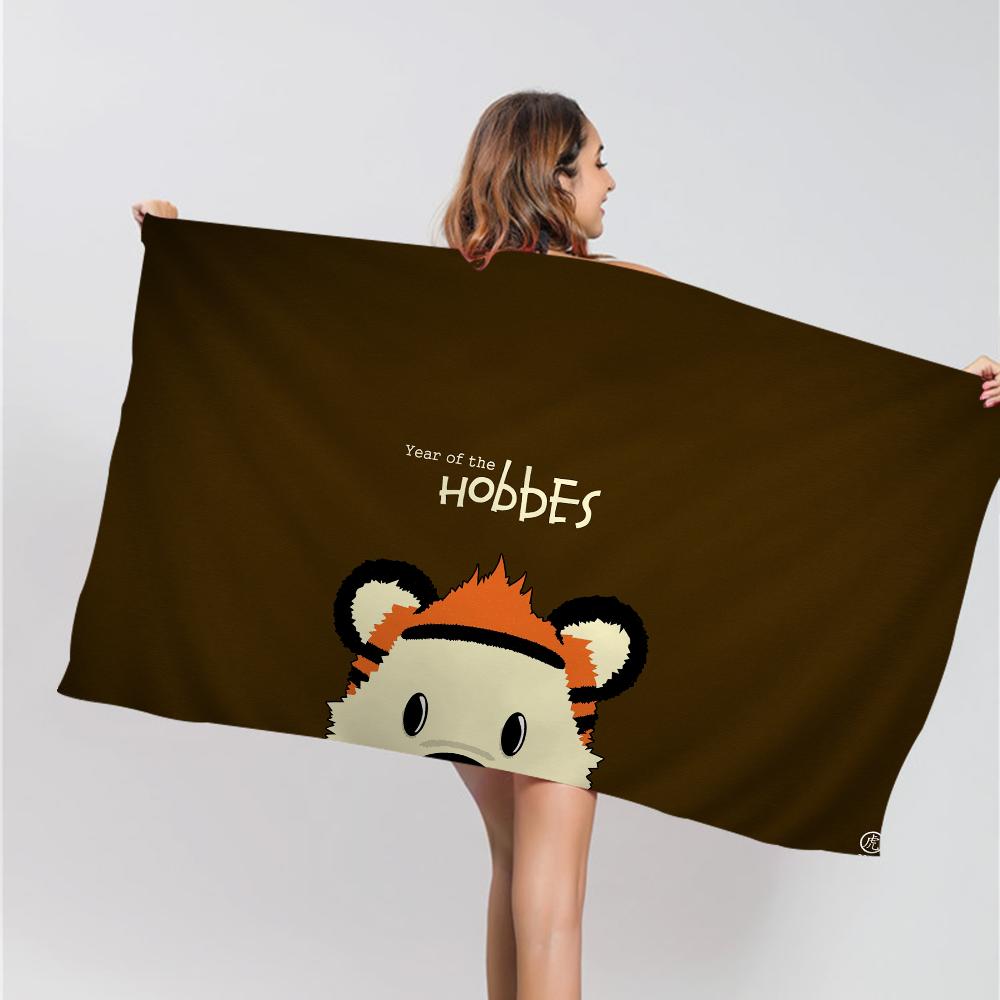 Book C-Calvin and H-Hobbes Big Microfiber Beach Towels Quick Dry Towel Sand Beach Towels Pool Towel for Travel Swim Pool Yoga