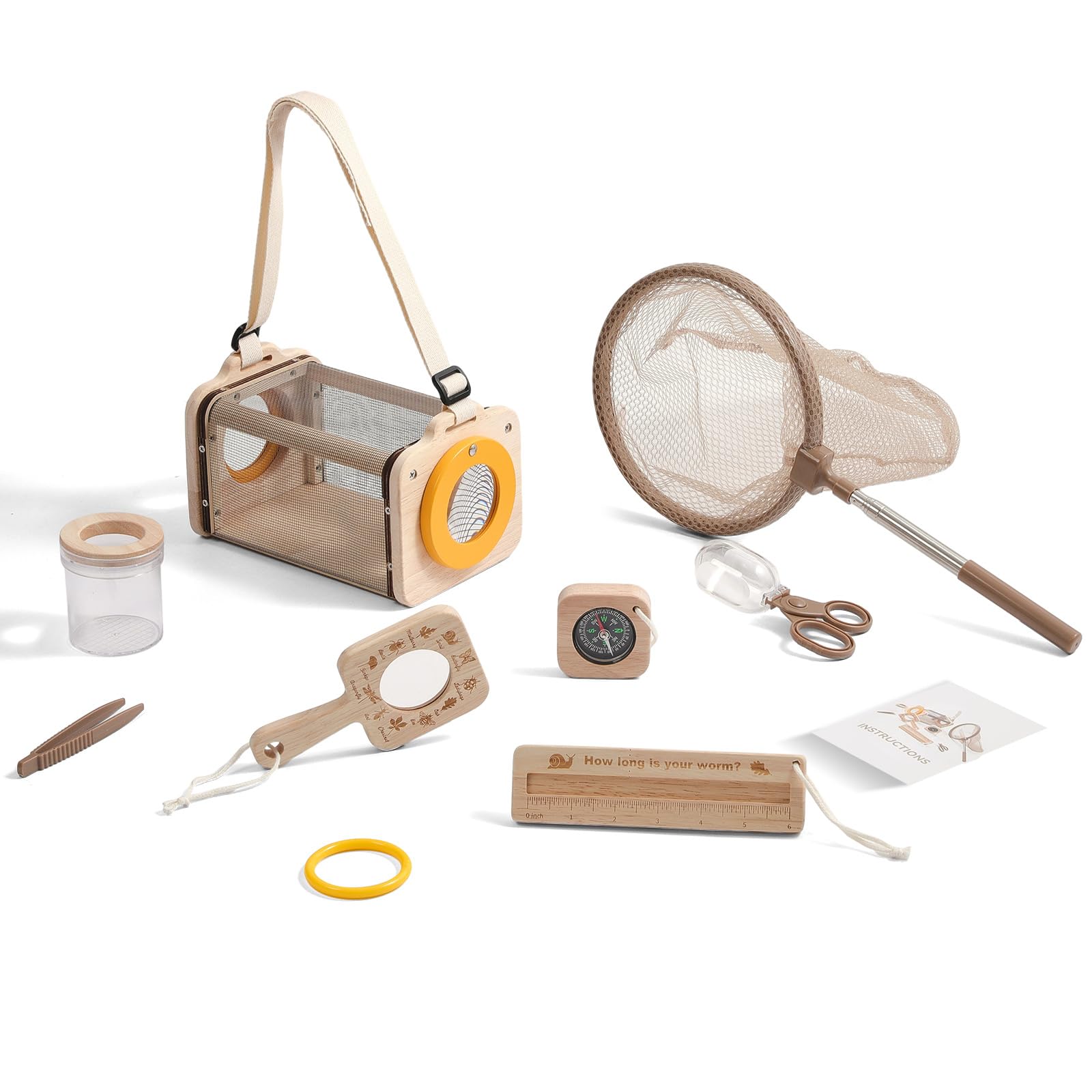 

ДЕРЕВЯННЫЙ ПРОРЕЗЫВАТЕЛЬ Сбор насекомых Детская исследовательская деревянная ловушка для насекомых Исследование насекомых Набор для наблюдения за природой для образовательного обучения На открытом воздухе Для