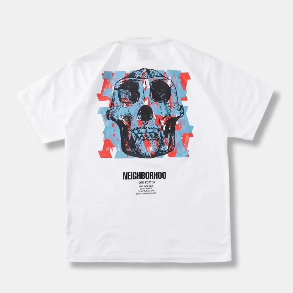 2024 New High Street Hip Hop Skull Graffiti Cotton Printed T-Shirt Harajuku T-shirt Y2k Clothes Plus Size Men Women Tee Shir
