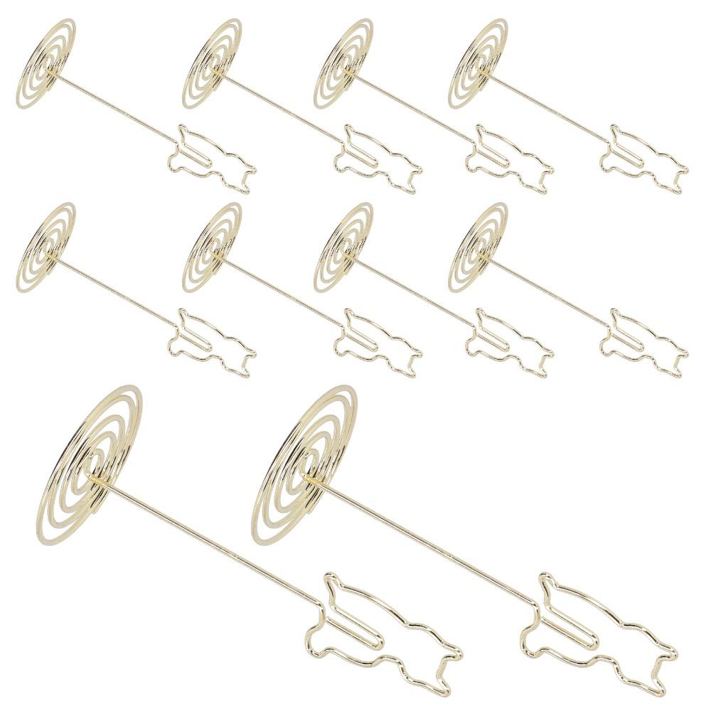 10Pcs Electroplating Metal Cat Photo Table Clip Gold Desktop Message Clip  Home Decorations