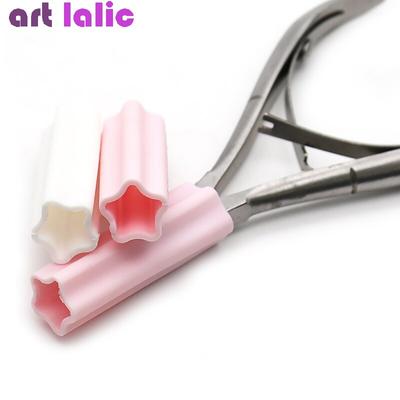 2 Stücke Kunststoff Nipper Abdeckung Rosa Schutzhülle für Nagel Häutchen Schere Maniküre Pediküre Werkzeuge Abgestorbene Haut Pinzette Kappe