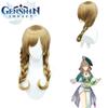 Peluca de Cosplay de Lisa Inspirada en Genshin Impact Trenza Doble