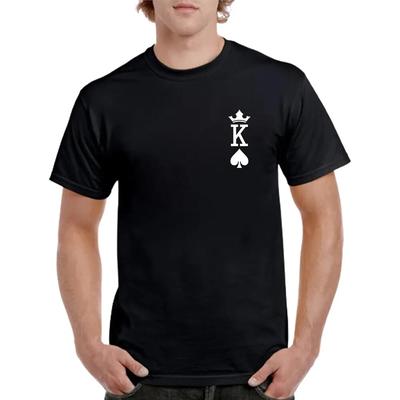 Four Season Poker Letter 2D Fashion Print Men's Large Size T-shirt Adult Crewneck Short Sleeve Sports Youth Trend Quick Dry