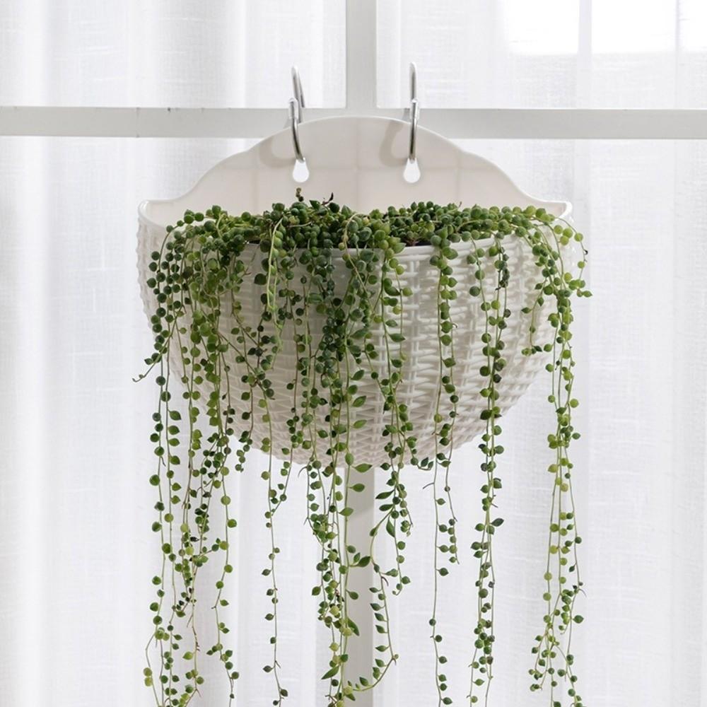 Plastic Rattan Weaving Hanging Flowerpot Wear-resistant Wall Flower Pot  Flower Shop