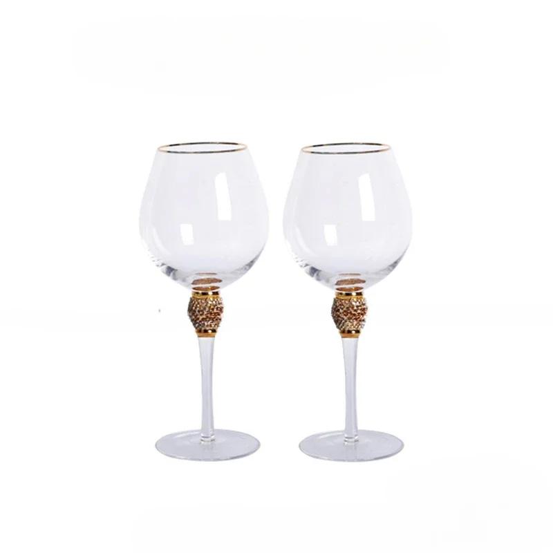 2pcs Light Wind · No Light Luxury Phnom Penh Crystal Glass Wine Glass Cocktail Champagne Glass Decanter Set