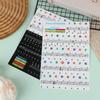 1 Set Beginner Letter Piano Sticker 88/61/54/49 Keys With Removable Colored Note Labels Piano Keyboard Stickers