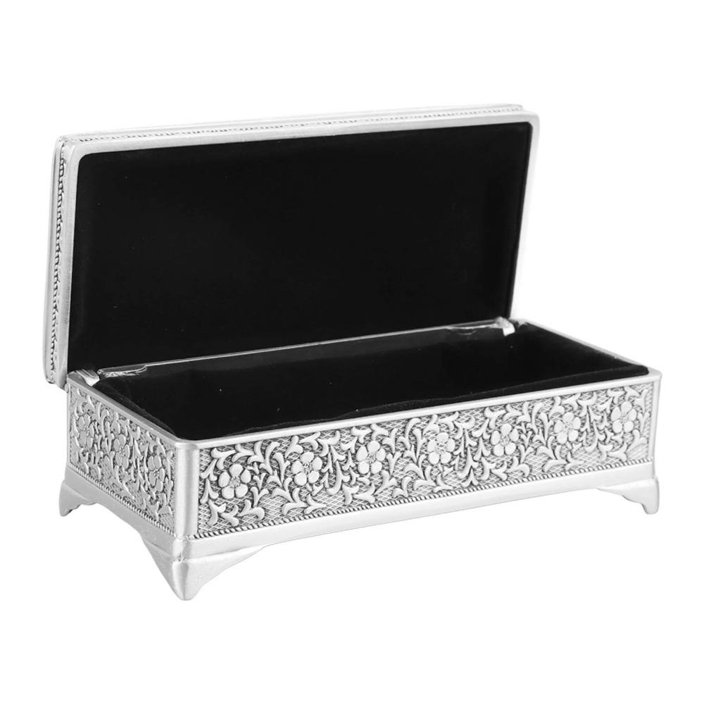 Decorative Vintage Jewelry Box Alloy Trinket Storage Box Jewelry Organizer Box For Women