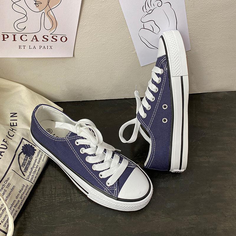 New canvas shoes female students women's shoes low-top flat men's shoes casual board shoes
