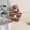 Stylish Plush Tote Bag For Women With Chic Polka Dot Design Perfect For Work And Leisure