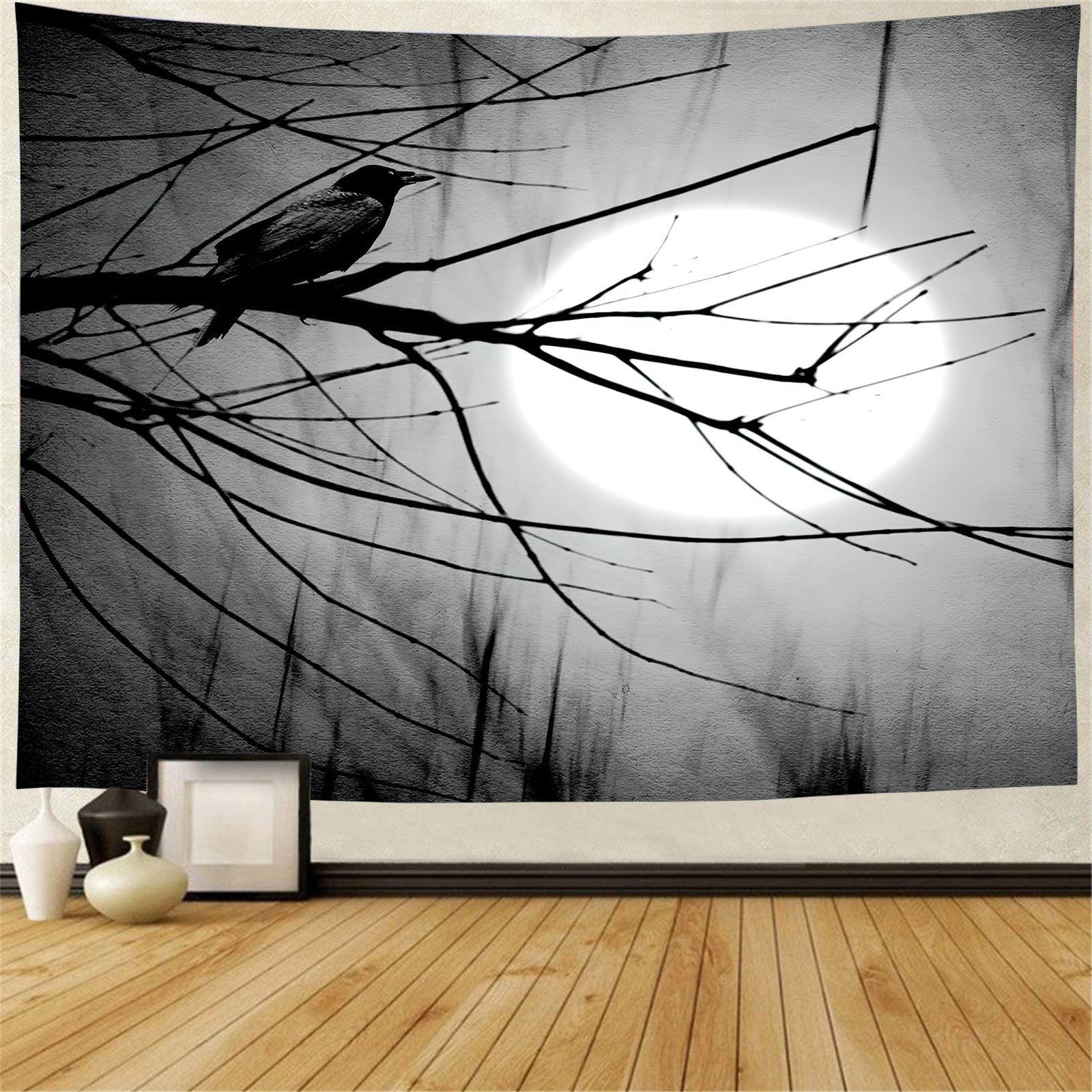 Домашний Декор Гобелен Хэллоуин Тыква Фонарь Настенный Гобелен Бохо Хиппи Волшебный Замок — фото 11