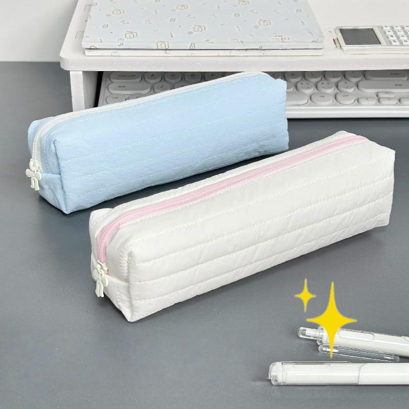 Cream Multi-functional Large Capacity Pen Bag Pencil Case Organizer for Kids School Art Office Stationery Storage