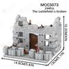 Military Series Weapons Medieval Catapult MOC Building Blocks DIY Battlefield Wreckage Architecture Model Assembly Toys For Kids