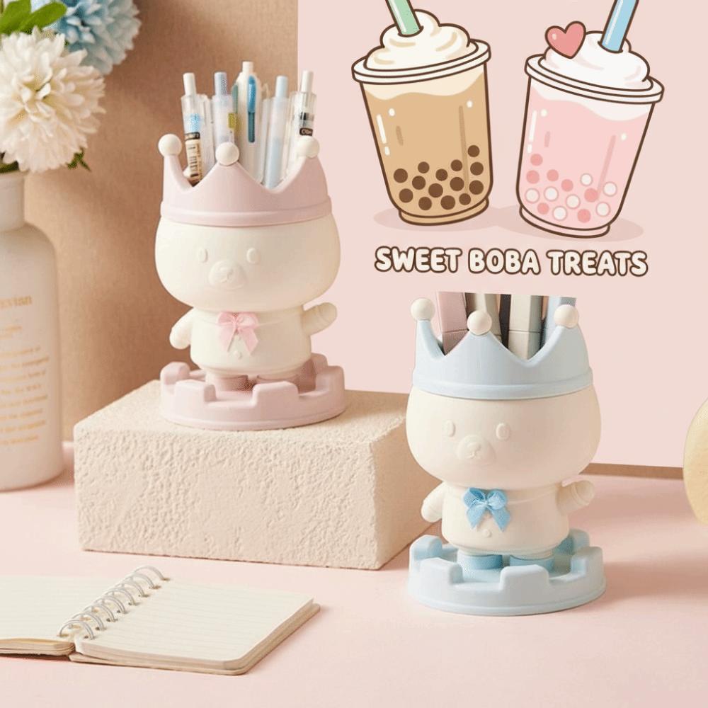 Cartoon Design Pen Holder Creative Design Desktop Storage Bucket  Living Room