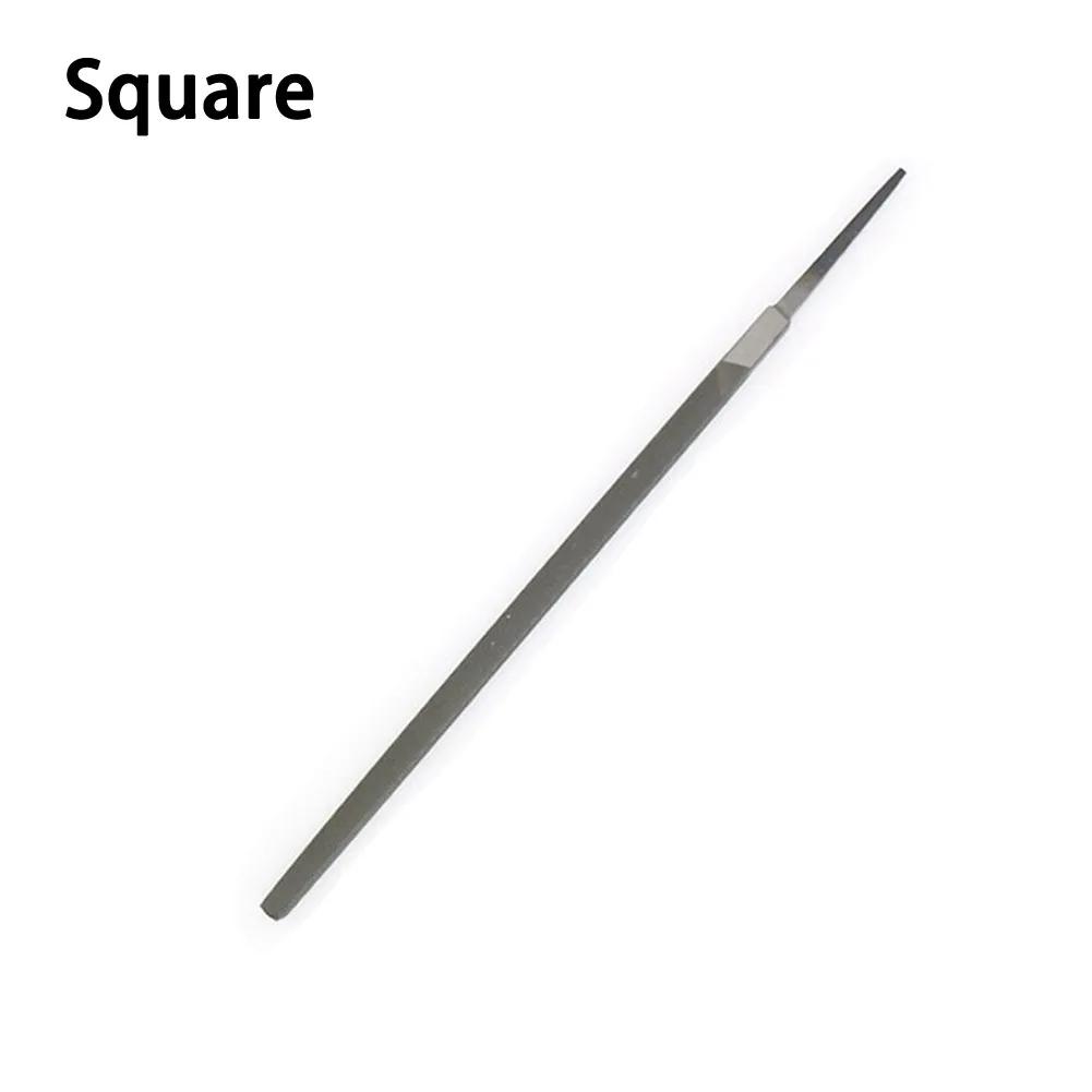 6 Inch 150mm Steel Files Without Handle Round Half-round Triangular Square Flat File 5 Styles Alloy Steel FilesFor Metal Sanding