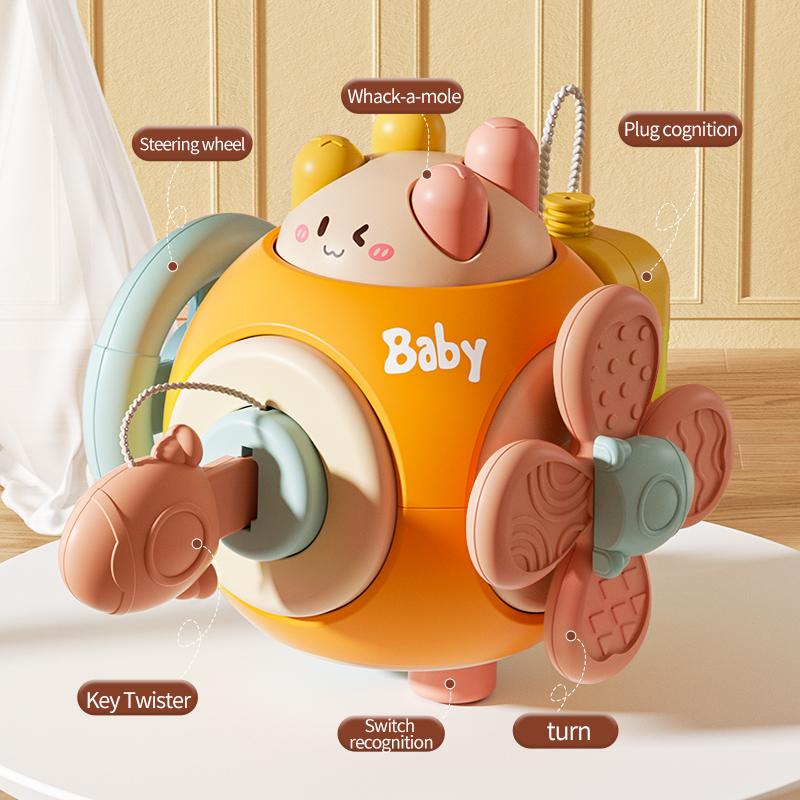 Kinderspielzeug Activity Ball Polyeder Kleinkind & Kleinkind Pädagogisch Multifunktional Kognitive Entwicklung Zubehör Farben Zufällig