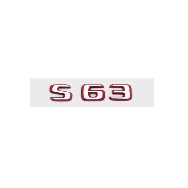Suitable for Mercedes Benz Rear Letter Sticker Silver Red Version C63S GT63S S63LGLE53 SL63S Modification W205 W206 C190 X290