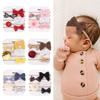 5Pcs Baby Bows Lace Flower Headband Print Nylon Cotton Hair Bands for Girls Children Newborn Toddler Soft Hair Accessories