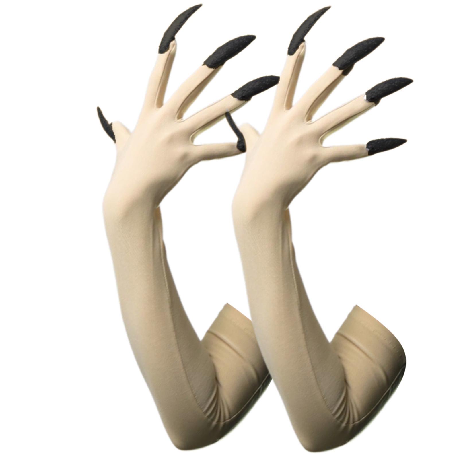 

Панк Рукавички з Довгими Нігтями Темна Серія Косплей Рукавички Еластичні та Дихаючі Для Хелловін Вечірок Костюмні Аксесуари 8