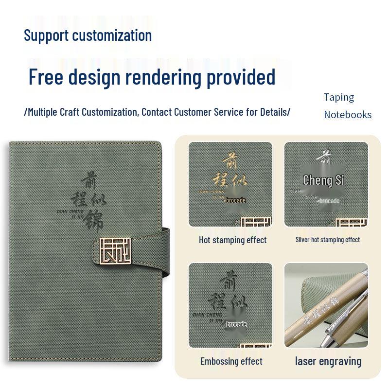 Custom Logo A5 Business Office Notebook Gift Set with 2025 Diary