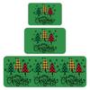 Christmas Kitchen Anti-slip Mat Carpet Flannel Door Mat Three-piece Set 45*120CM/50*80CM/40*60CM