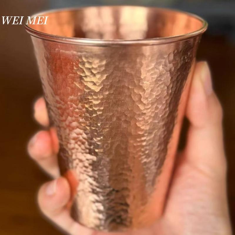 Vintage Copper Mug,310ml Breakfast Coffee Cup,Handcrafted Hammer Texture Friends and Colleagues' Gifts Beer Tea Cup Tableware