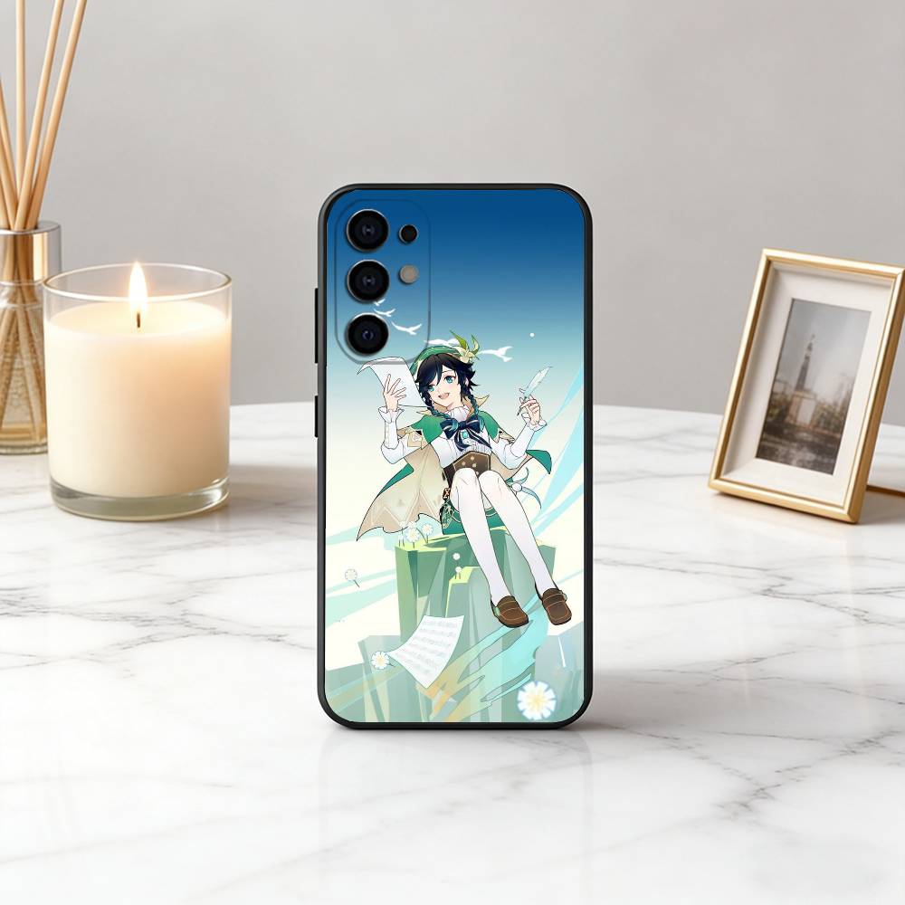 

G-GenshinV-Venti I-Impact -gvi Phone Case For Samsung S25,S24,S21,S22,S23,S30,Ultra,S20,Plus,Fe,Soft Silicone Black Cover Samsung S21lite