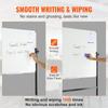 Rolling Whiteboard, 48x32 Inch Double-Sided Magnetic Mobile Whiteboard, 360° Reversible Adjustable Height Dry Erase Board with Wheels & Movable Tray