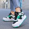 Jungen Jugend Rollschuhe Schuhe Abnehmbare Flache Schuhe Vierrädrige Laufschuhe für Kinder - Rollschuhe mit Sportschnalle