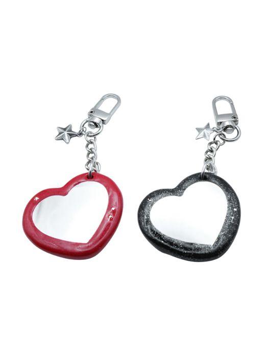 Nff Herz Stern Spiegel Schlüsselanhänger