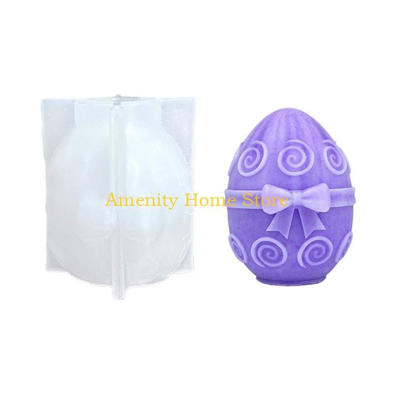 

F26C Embossed Flower Eggs Silicone Molds Easter Silicone Mould for Resin Casting Soap Chocolate Cake Baking
