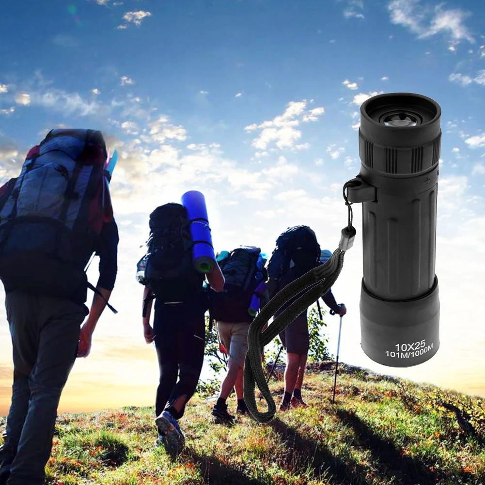 10x25 Outdoor Telescope Night Vision Mini Hd Monocular Adjustable Focal Length With Cleaning Cloth For Bird Watching Tourism