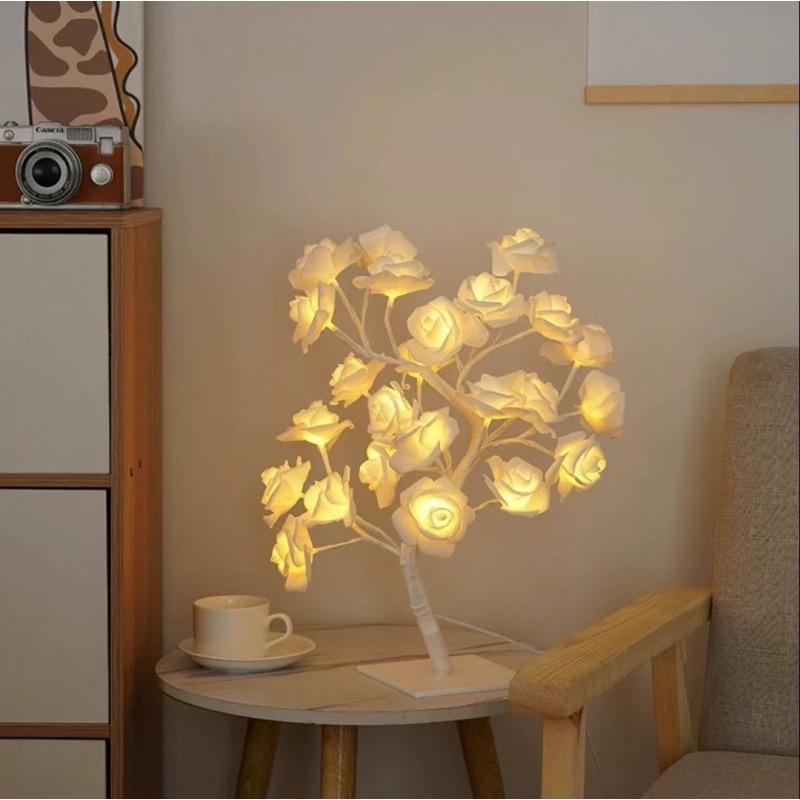 USB LED Rose Tree with Removable Base - Christmas Light & Night Decor
