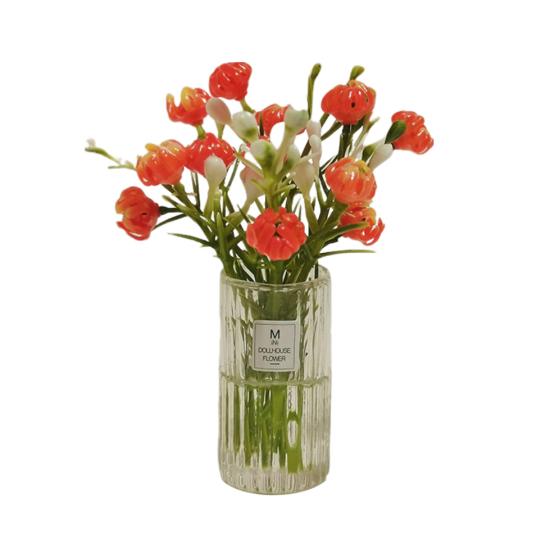1:6 1:12 Fiori in Miniatura per Casa delle Bambole con Vaso Bouquet per Casa delle Bambole Accessori Mini Arrangement Floreale Giocattolo Micro Paesaggio Decorazione Soggiorno