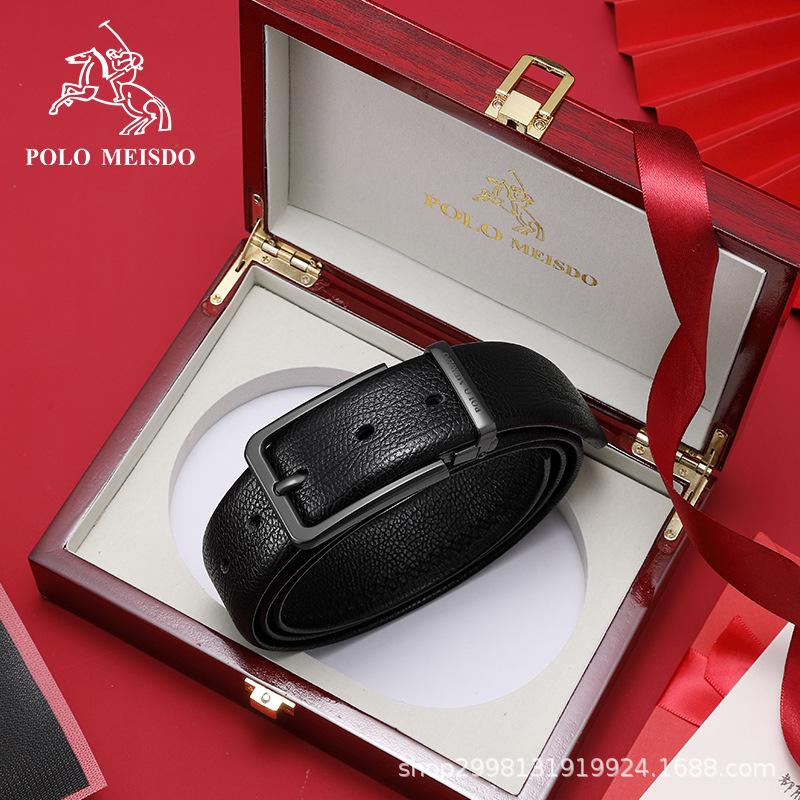 

Genuine Paul Mesters Men s Leather Pin Buckle Belt - Luxury Fashion for Young Men 115 cm