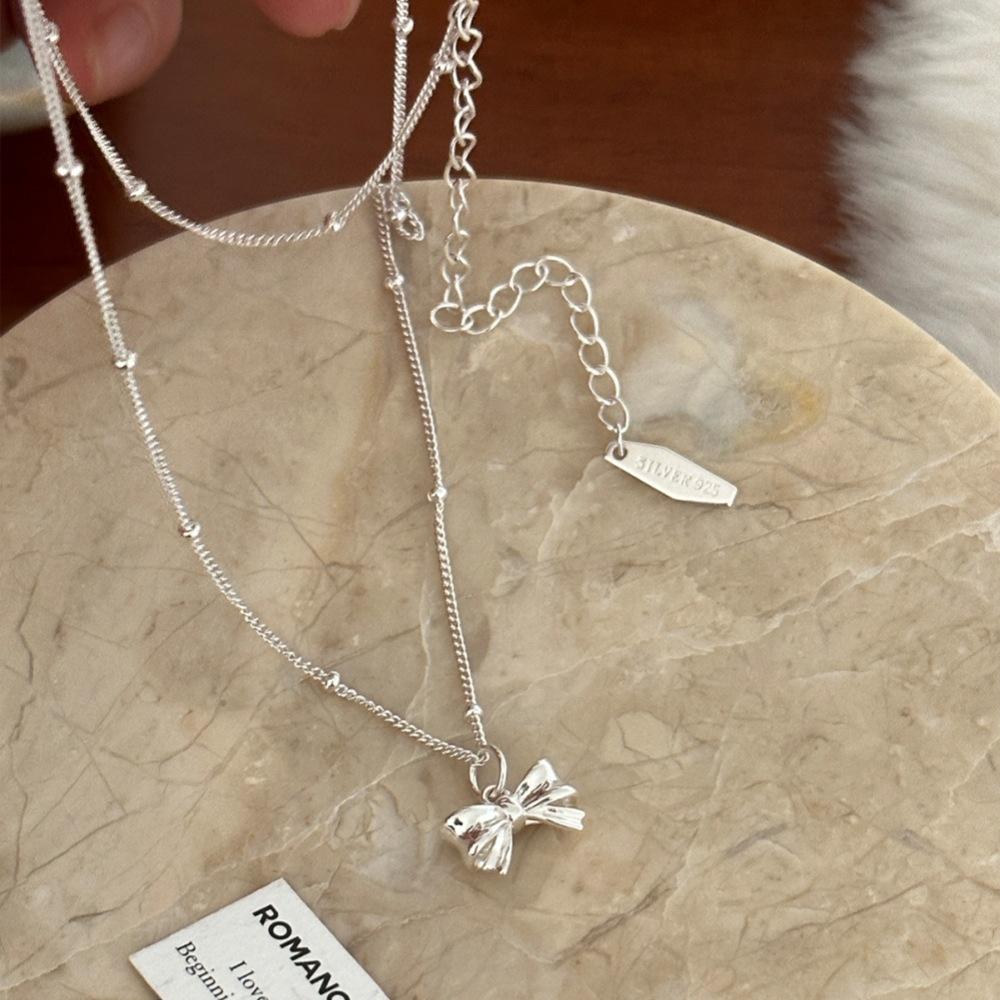 Pearl Butterfly Necklace Female Design Sense High Sense Does Not Fade Accessories Collarbone Chain Tide