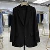Black Small Suit Women's Jacket Autumn Casual Loose Design Sense Temperament Commuter Small Suit Jacket