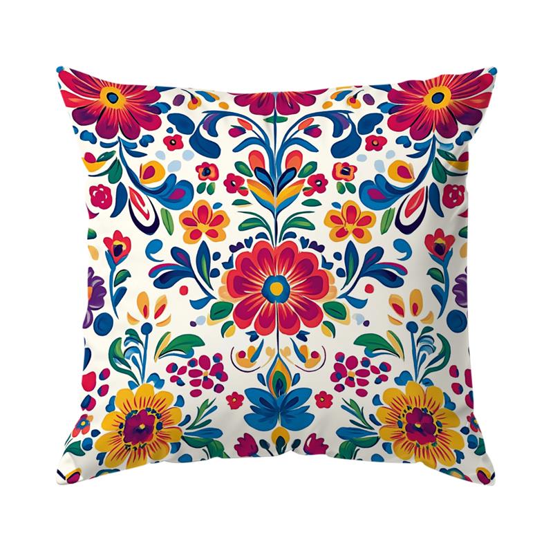 Mexican Ethnic Style Cushions Pillowcase Printed Polyester 45x45cm Throw Pillow Cover Decorative Sofa Cushion Pillowslip Decor