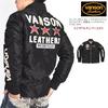 Open Bottom Flight Jacket Triple Star Embroidery Patch Custom [Vanson] MA-1 & NVJK-2308 (S, Black)