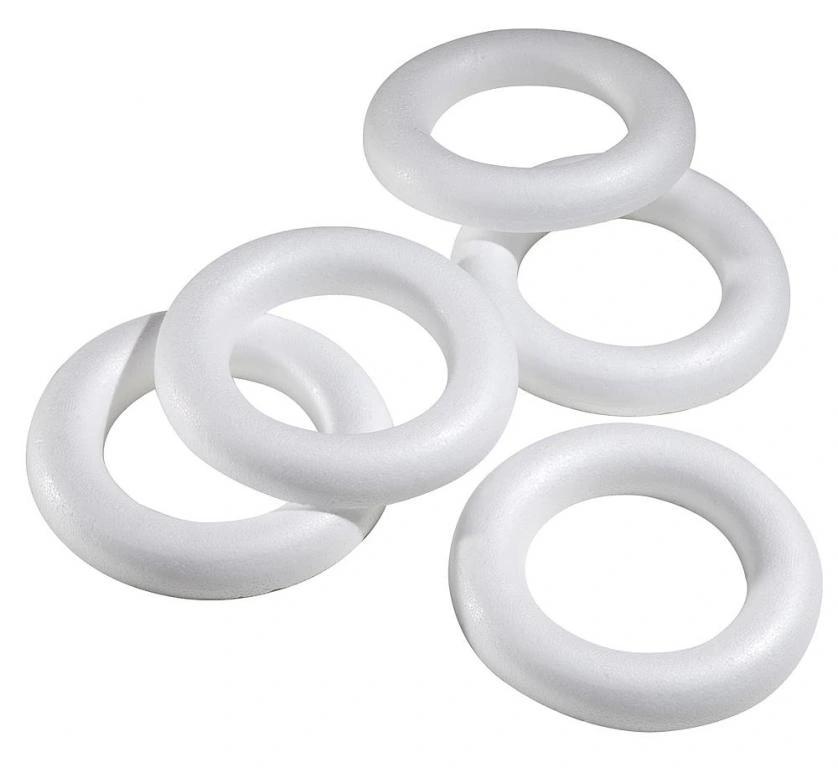 Styrofoam Rings Diameter 22 . Pack of 6 pcs