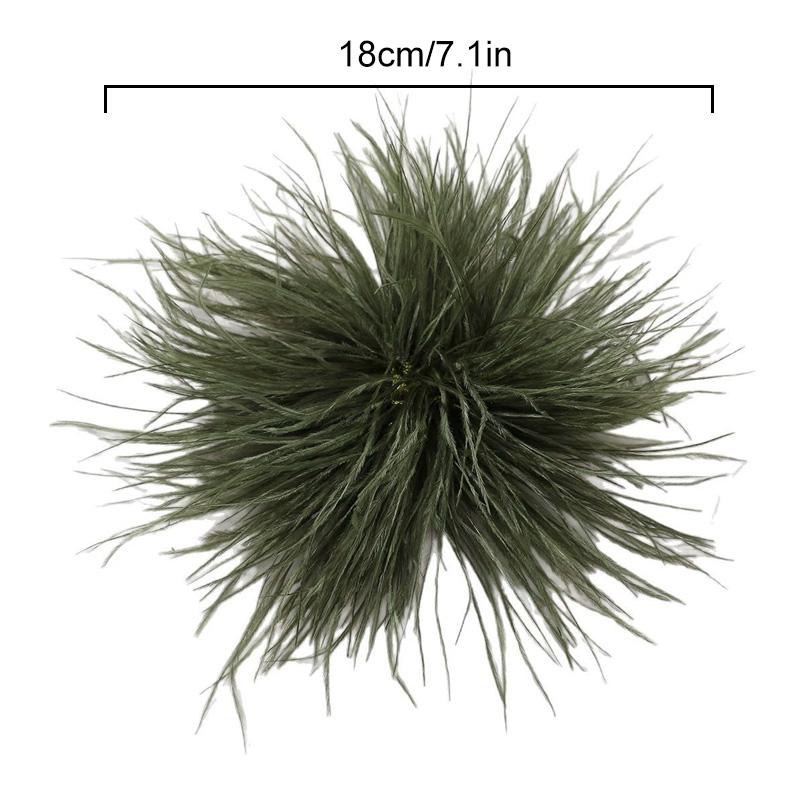 1Pc Feather Headwear Fashion Bridal Hairband Exquisite Ostrich Feathers Brooch Pin DIY Clothing Accessories Ostrich Feather