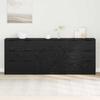 Sideboard 3 pcs Black Oak Effect 181 x 30 x 70 cm